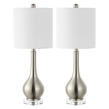 Dylan 25" Metal/Crystal Teardrop LED Table Lamp - JONATHAN Y